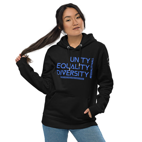 Karma Inc Apparel  Black / S "UNITY EQUALITY DIVERSITY" Premium Organic Cotton Unisex Hoodie