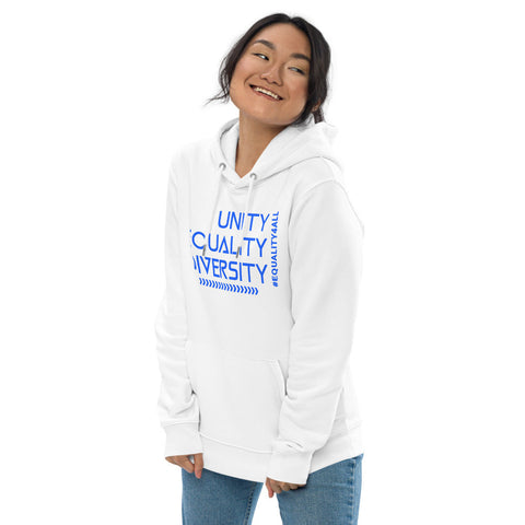 Karma Inc Apparel  Hoodie "UNITY EQUALITY DIVERSITY" Premium Organic Cotton Unisex Hoodie