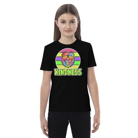 Karma Inc Apparel  Kids T-Shirts Black / 3-4 "KINDNESS LION" Premium Organic Cotton Kids Unisex T-Shirt