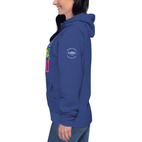 "KIND IS THE NEW COOL" Graffiti Look Preimum Cotton Unisex Hoodie - Karma Inc Apparel 